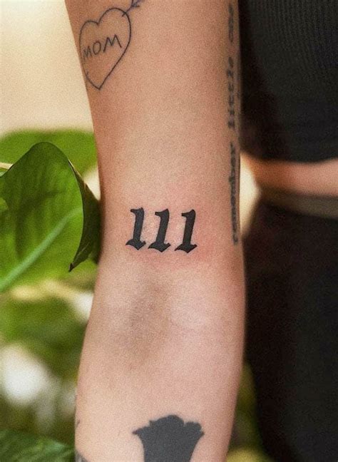 111 angel number tattoo|Angel numbers tattoo 111